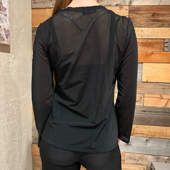 Vintage Y2K Whimsigoth Fairy Grunge Sheer Beaded Clasp-Close Overlay by Malibu - Picture 6 of 14